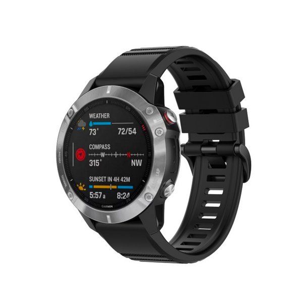 Fixed Garmin QuickFit 26mm Armbånd Silicone Strap Svart