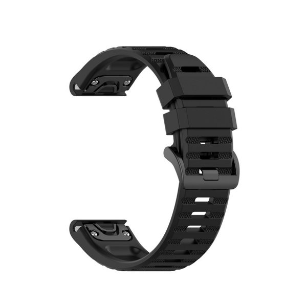 Fixed Garmin QuickFit 26mm Armbånd Silicone Strap Svart