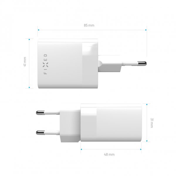 Fixed Lader Dual Port 45W USB-C PD & USB-A