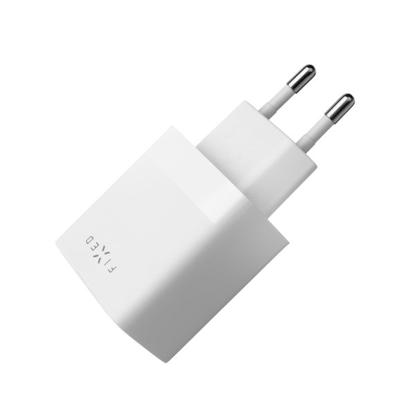 Fixed Lader med USB-C Kabel 1m 2xUSB-A 17W Hvit