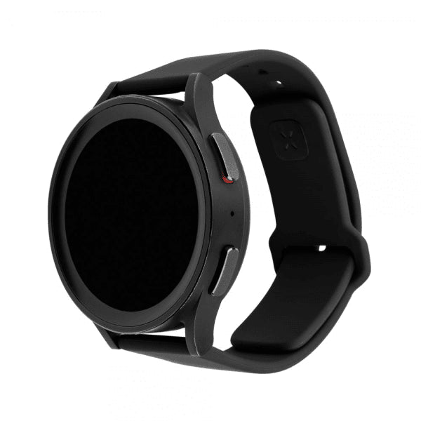 Fixed Samsung Galaxy Watch 20mm Armbånd Silicone Sporty Strap Svart