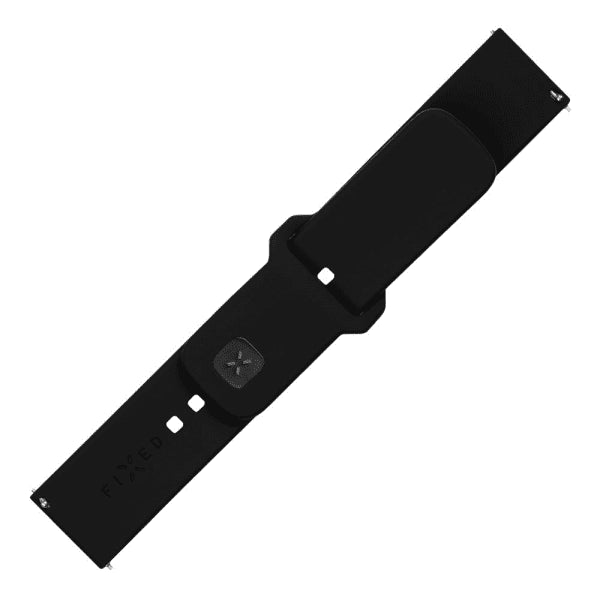 Fixed Samsung Galaxy Watch 20mm Armbånd Silicone Sporty Strap Svart
