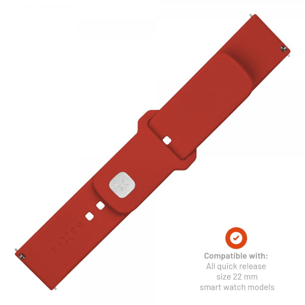 Fixed Samsung Galaxy Watch 22mm Armbånd Silicone Sporty Strap Rød