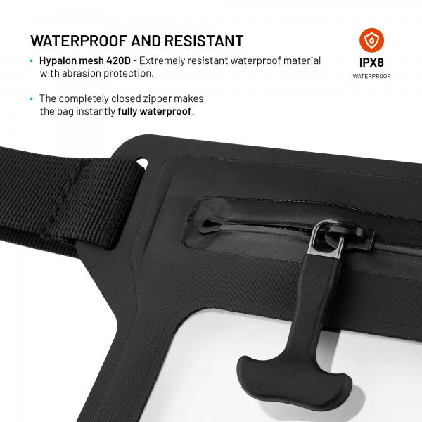 Fixed Vanntett Etui Mobiltelefon Dry Belt Svart
