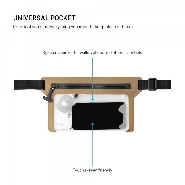 Fixed Vanntett Etui Mobiltelefon Dry Belt Khaki
