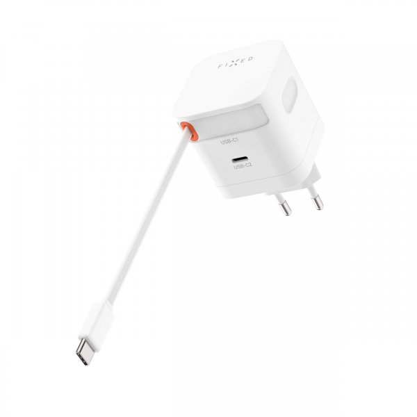 Fixed GaN65 Lader med forlengbar USB-C-kabel 65 W