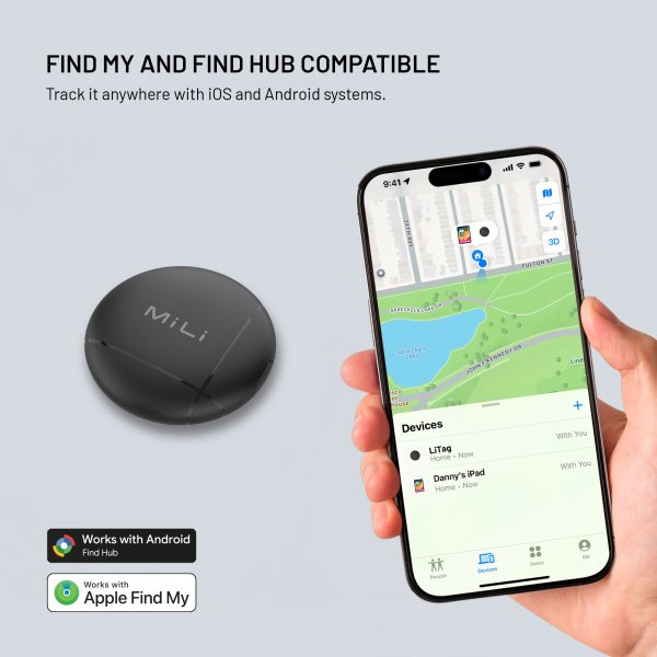 Fixed LiTag Tracker for Android Svart