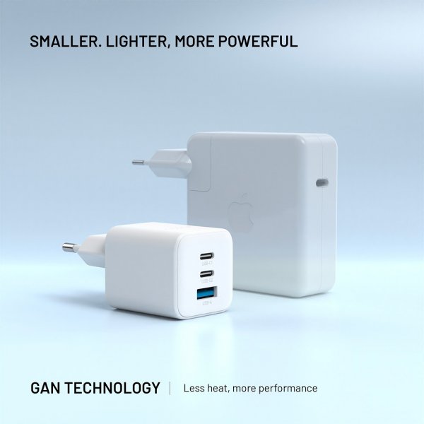 Fixed Lader Mini PD 65W GaN USB-A & USB-C