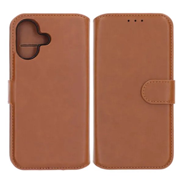 Rvelon iPhone 17 Etui 4 Kortlomme Avtakbart deksel Brun