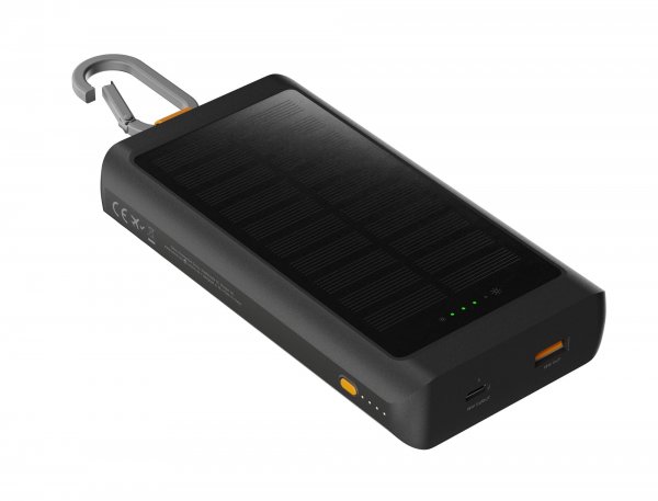 Xtorm Powerbank Solar Panel and Flashlight Go2 10 000 mAh 15W Svart