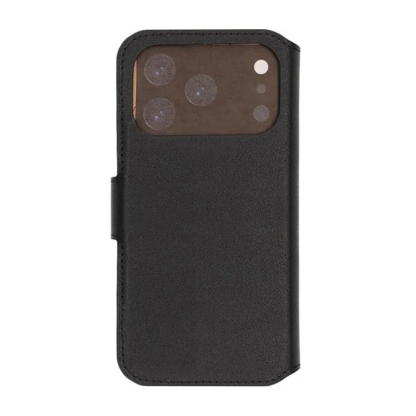 Rvelon iPhone 17 Pro Etui Ekte Skinn Svart
