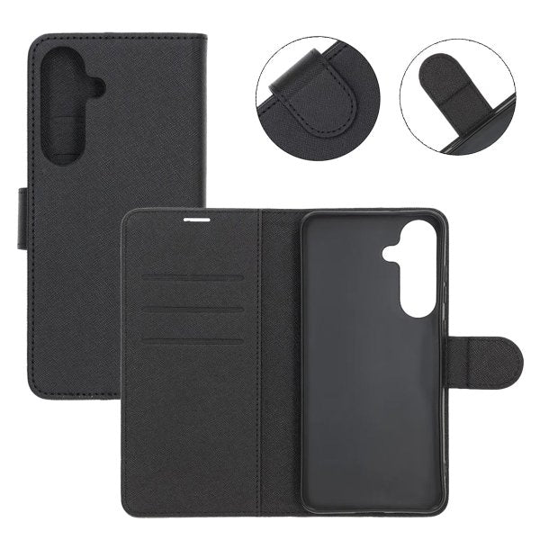 Samsung Galaxy S25 FE Etui med Kortlomme stativfunksjon Svart