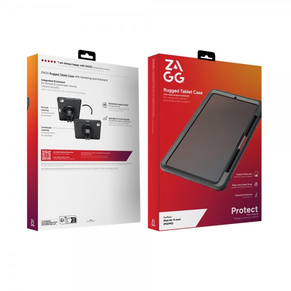 Zagg iPad Air 11 (M2/M3) Deksel Rugged Tablet Case Svart