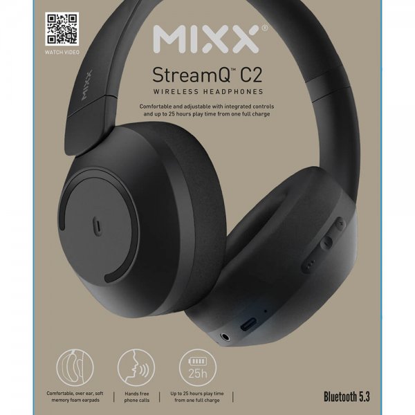 Mixx Hodetelefoner StreamQ C2 Over-Ear Svart