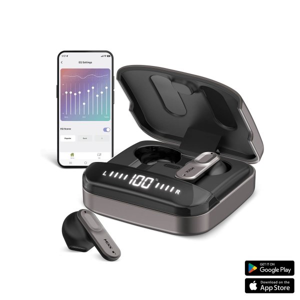 Mixx Trådløse Hodetelefoner StreamBuds Ultra Hybrid Black Gun Metal