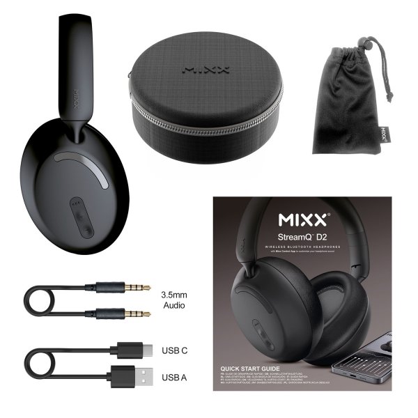 Mixx Trådløse Hodetelefoner StreamQ D2 Svart