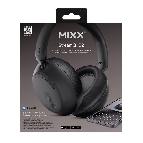 Mixx Trådløse Hodetelefoner StreamQ D2 Svart