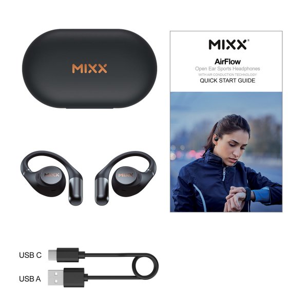 Mixx Trådløse Sport Hodetelefoner AirFlow Svart