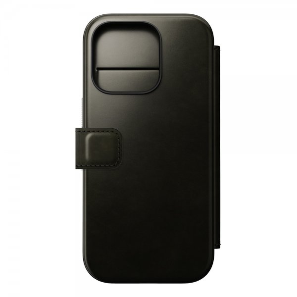 Nomad iPhone 16 Pro Etui Modern Leather Folio Horween Green Chrome