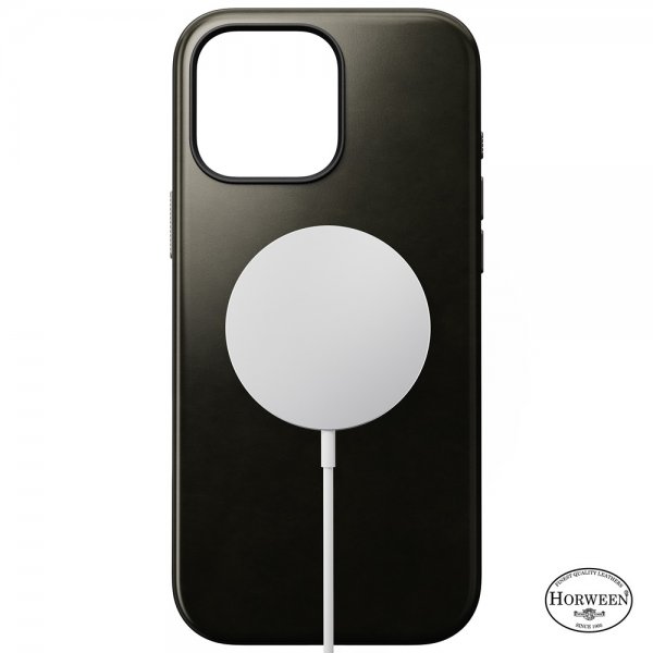 Nomad iPhone 16 Pro Max Deksel Modern Leather Case Horween Green Chrome