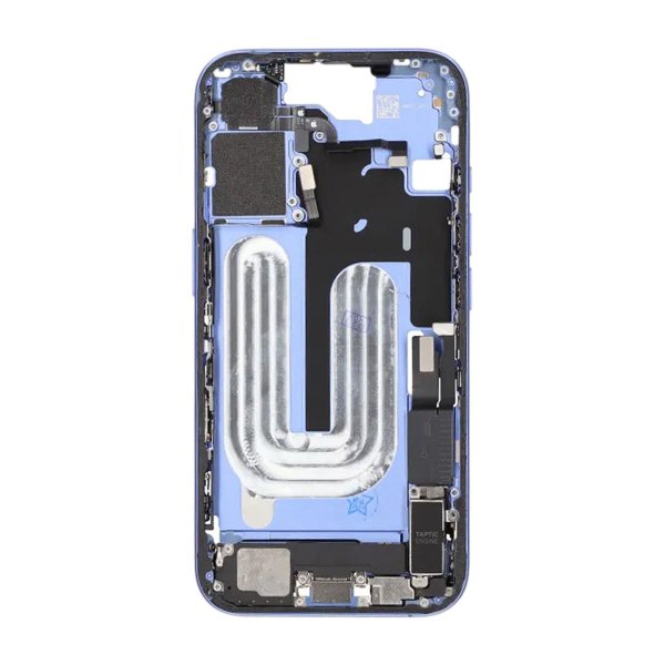 Midtre ramme med smådeler for iPhone 16 - Blå OEM