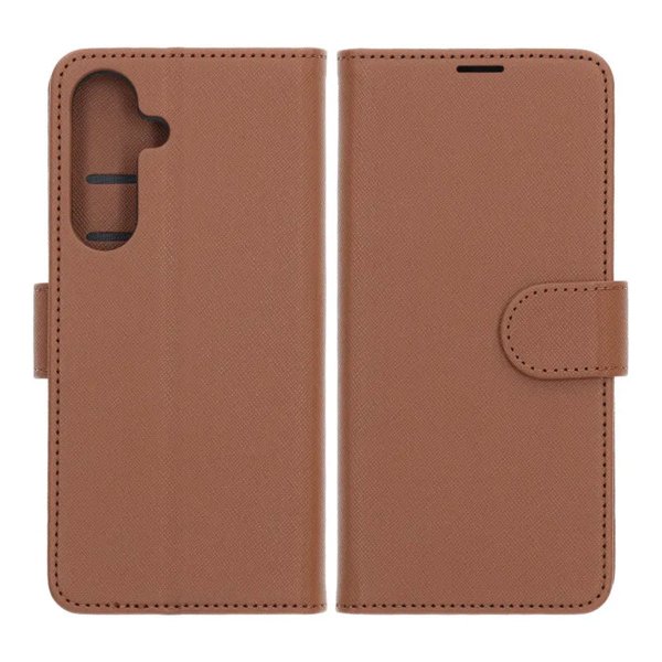 Samsung Galaxy S25 FE Etui med Kortlomme stativfunksjon Brun