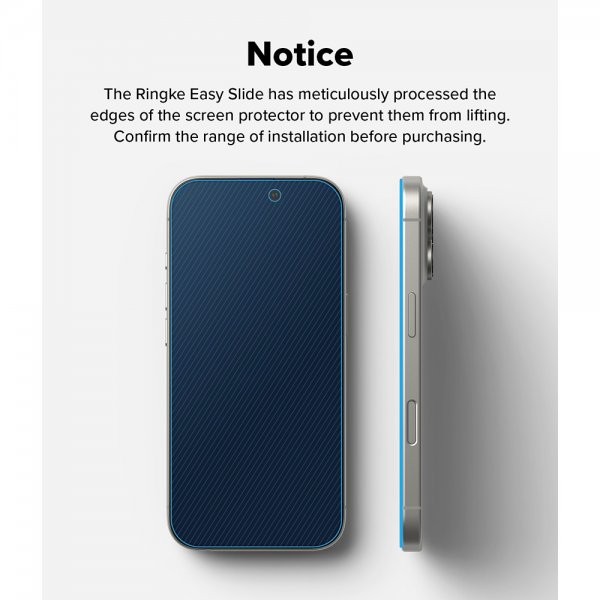 Ringke iPhone 16 Pro Skjermbeskytter Easy Slide Privacy 2-pakning