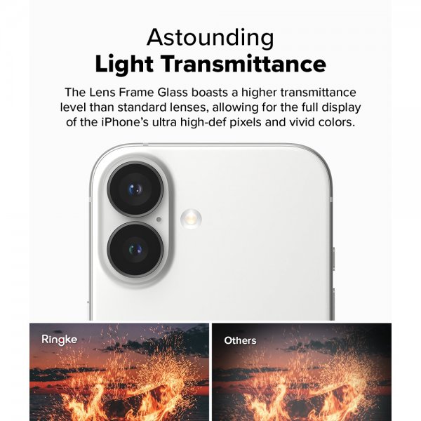 Ringke iPhone 16/iPhone 16 Plus Kamerabeskytter Camera Lens Frame 2-pakning