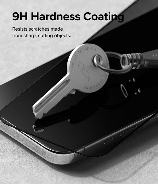 Ringke iPhone 15 Pro Skjermbeskytter Privacy Tempered Glass Installation Jig