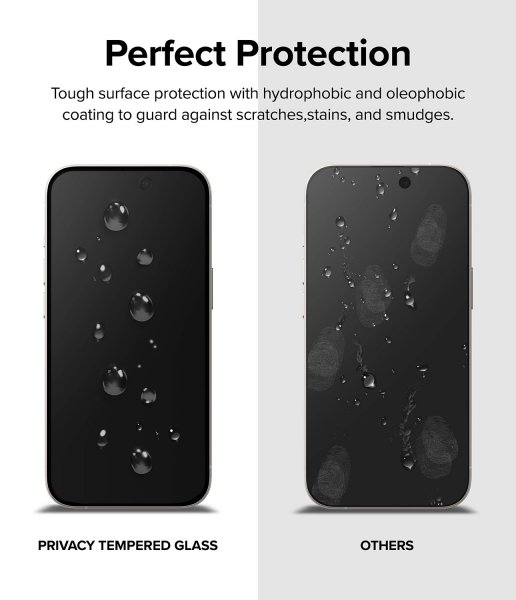 Ringke iPhone 15 Plus Skjermbeskytter Privacy Tempered Glass Installation Jig