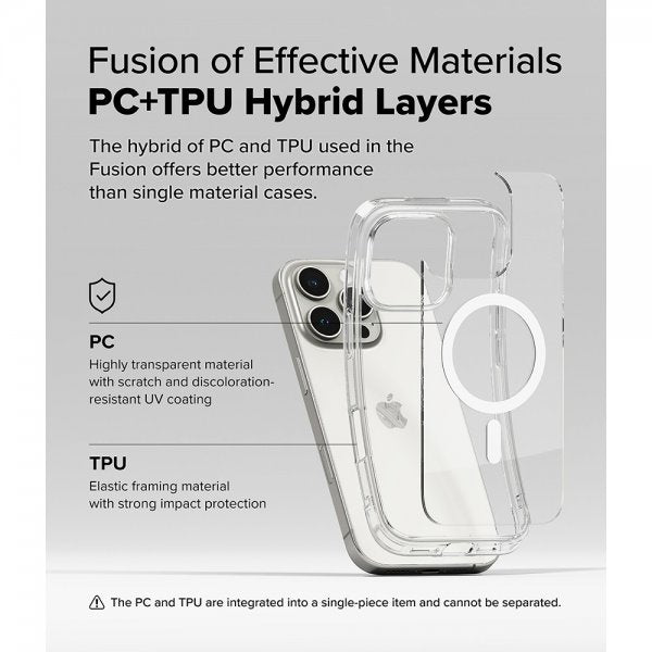 Ringke iPhone 16 Pro Max Deksel Fusion Magnetic Transparent