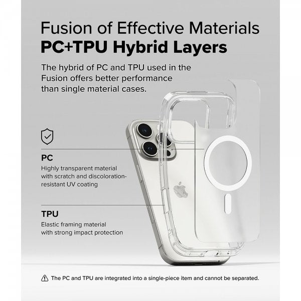 Ringke iPhone 16 Pro Max Deksel Fusion Magnetic Matte Transparent