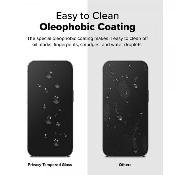 Ringke iPhone 16 Pro Max Skjermbeskytter Easy Slide Privacy 2-pakning