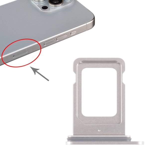iPhone 15 Pro og 15 Pro Max SIM-kortholder - Hvit