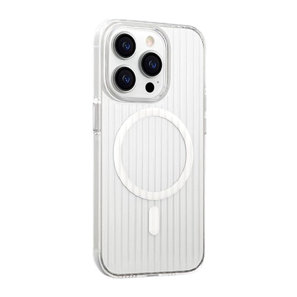 iPhone 15 Deksel Korrugerte MagSafe Transparent