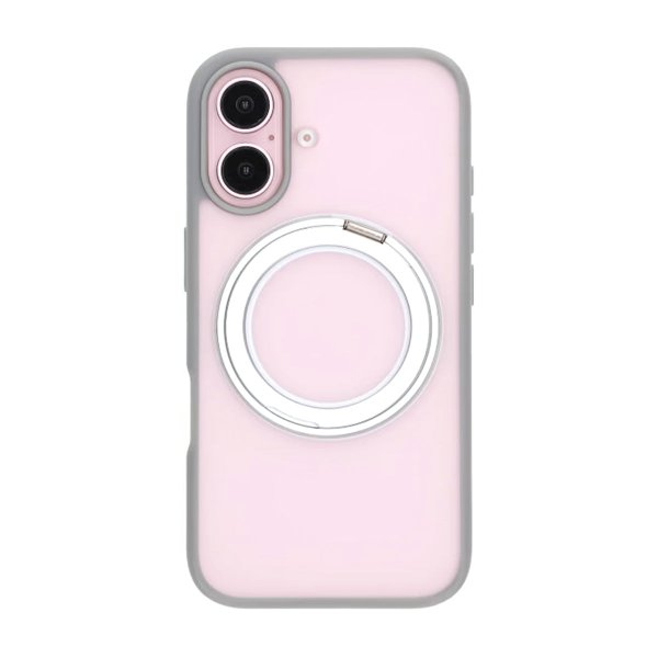 iPhone 16 Deksel Roterbart Stativ Grå