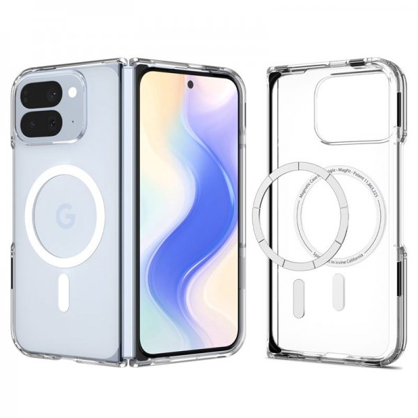 Spigen Google Pixel 10 Pro Fold Deksel Ultra Hybrid MagFit Clear White