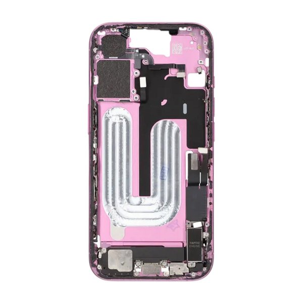 Midtre ramme med smådeler for iPhone 16 - lilla OEM