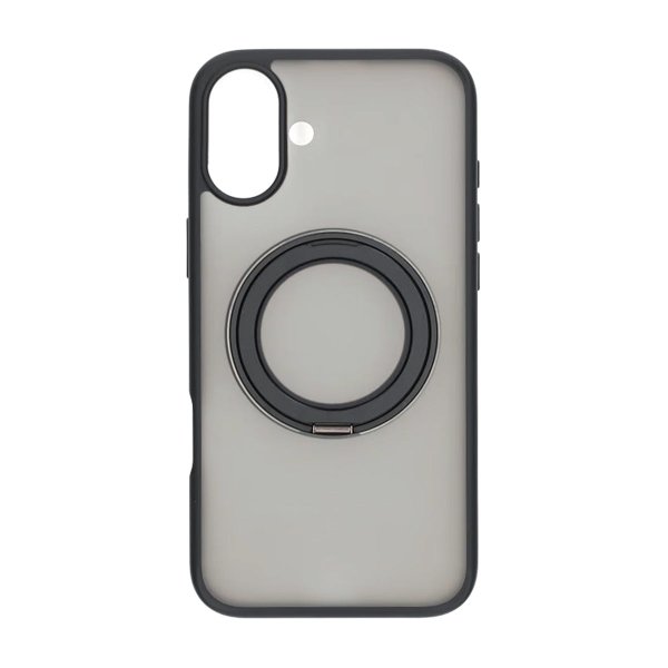 iPhone 16 Plus Deksel Roterbart Stativ Svart