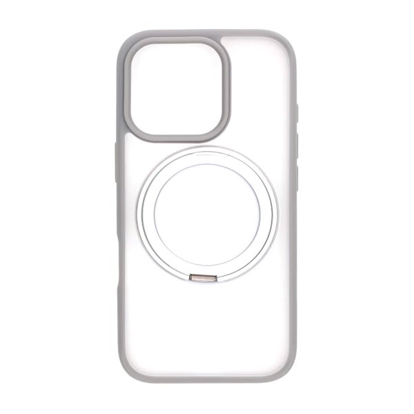 iPhone 16 Pro Deksel Roterbart Stativ Grå
