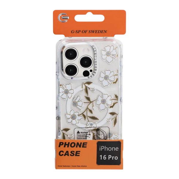 iPhone 16 Pro Deksel Mønster MagSafe Blomster