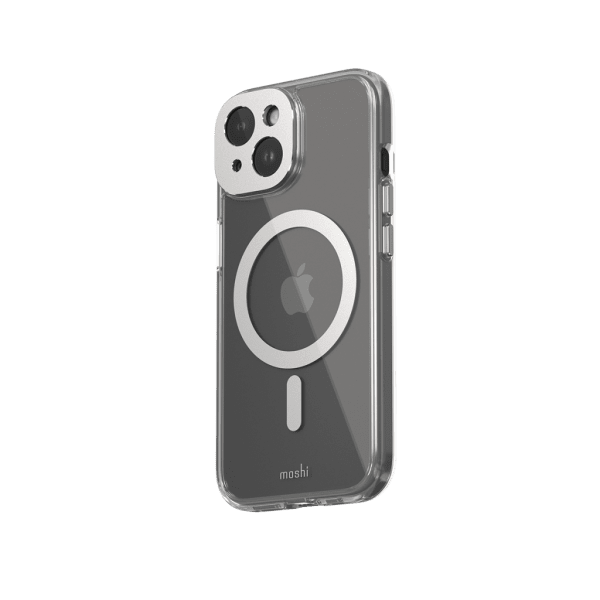 Moshi iPhone 15 Deksel iGlaze MagSafe Luna Silver