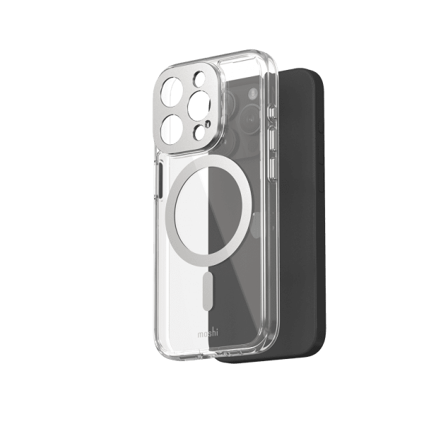 Moshi iPhone 15 Pro Deksel iGlaze MagSafe Luna Silver
