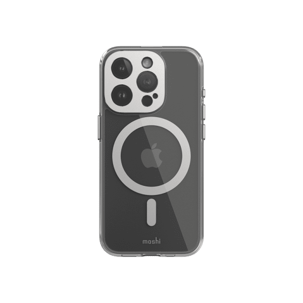 Moshi iPhone 15 Pro Deksel iGlaze MagSafe Luna Silver