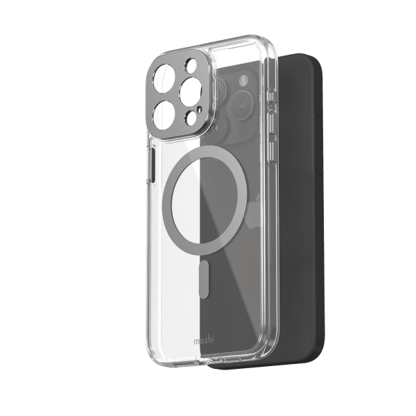 Moshi iPhone 15 Pro Max Deksel iGlaze MagSafe Meteorite Gray