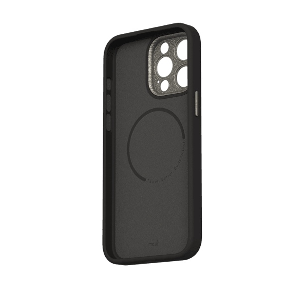 Moshi iPhone 15 Pro Max Deksel Napa MagSafe Midnight Black