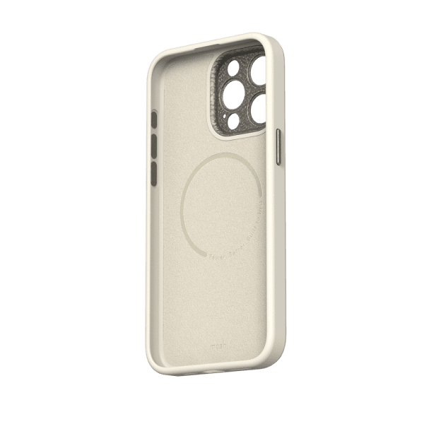 Moshi iPhone 15 Pro Max Deksel Napa MagSafe Eggnog White
