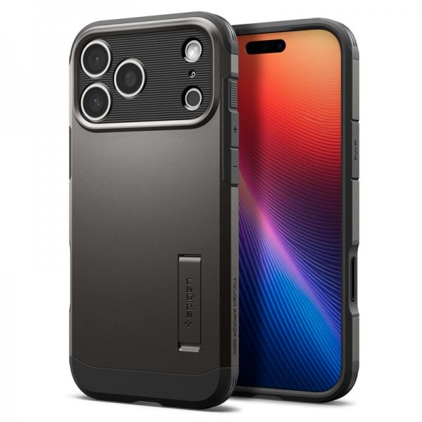 Spigen iPhone 17 Pro Max Deksel Tough Armor T MagFit Gunmetal