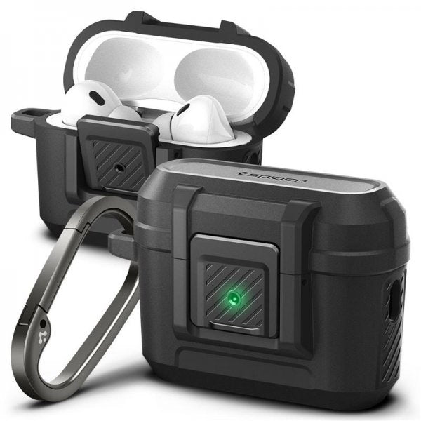 Spigen AirPods Pro 2 Deksel Lock Fit Matte Black