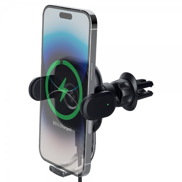 Spigen Mobilholder til bil OneTap Pro Air Vent Mount Charger 15W Svart